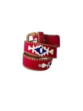 Abloom Rancho Belt Red White Blue Size 30 NWT